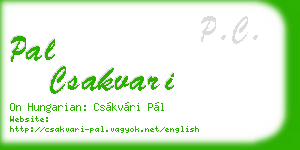 pal csakvari business card