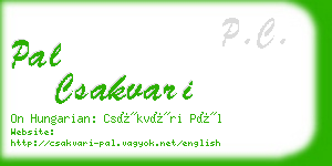 pal csakvari business card